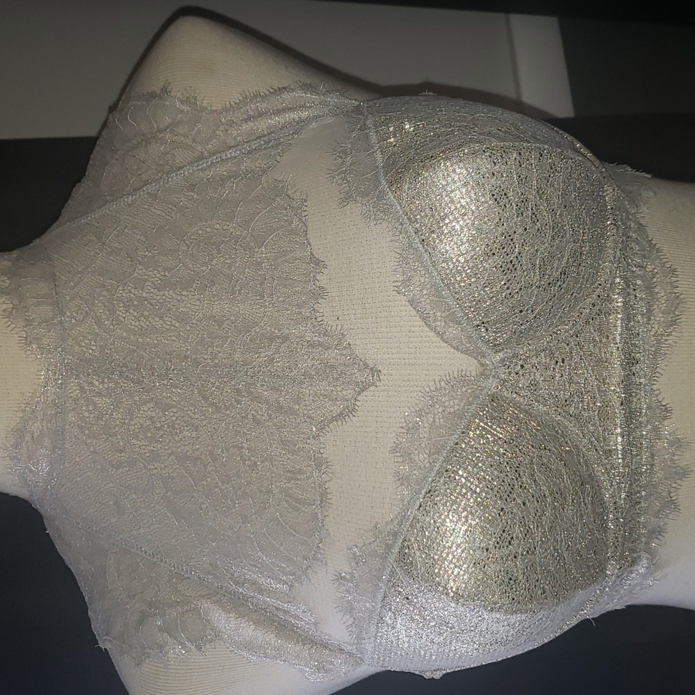 Victoria's Secret EUC Dream Angels High Neck Chantilly Demi Bra 34DD/F75
